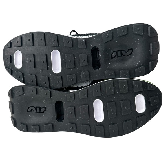 Women's Nike Air Max Flyknit Racer Casual Volt/White/Sequoia/Black DM9073 700 - Picture 6 of 8